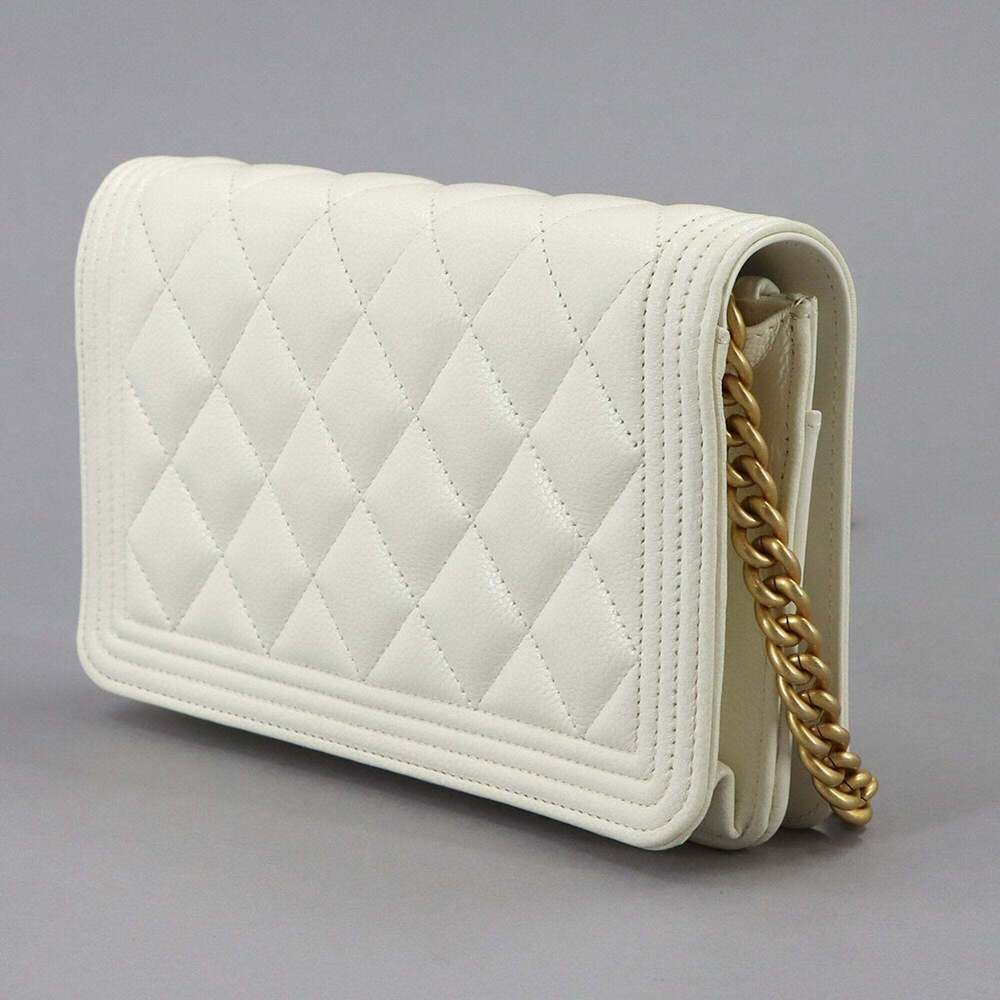 CHANEL White Caviar Leather Wallet - Picture 3 of 10